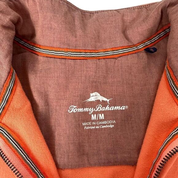 Tommy Bahama Men's Tobago Bay Half Zip Sweater size Medium - Picture 3 of 6